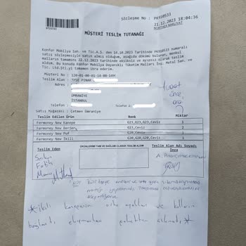 Çetmen Mobilya Montaj / Eksik Ürün Şikayeti