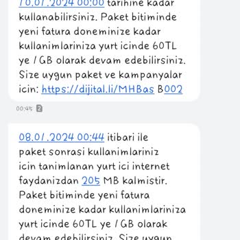 Turkcell Hatalı Bilgilendirme Ve Paket Aşımı