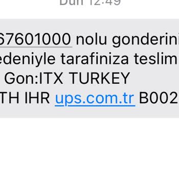 UPS Türkiye Teslim Edilmeyen Kargo