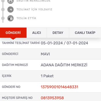 KARGOMsende Uzayan Kargo Süresi