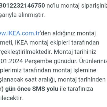 IKEA Montaj Hizmeti Saati Değiştirildi