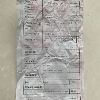 Burger King Eksik Sipariş Getirdi