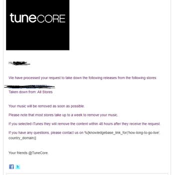 Tunecore Şarkılarımı Sebepsiz Yere Yayından Kaldırdı!