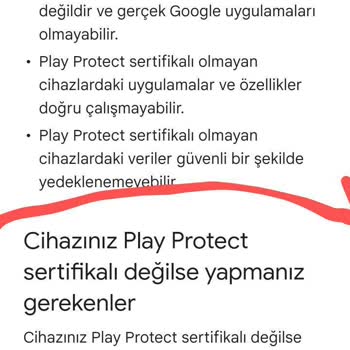 Casper Via Cihaz Play Protect Sertifikası Yok