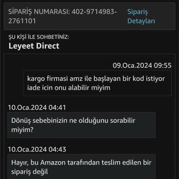 Amazon İade Sürecinde İletişim Zorluğu