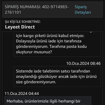 Amazon İade Sürecinde İletişim Zorluğu