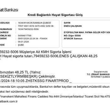 Ziraat Bankası Haksız KMH Kesintisi