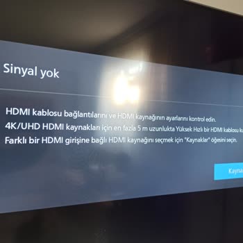 Philips TV HDMI Bağlantısı Sinyal Yok Diyor