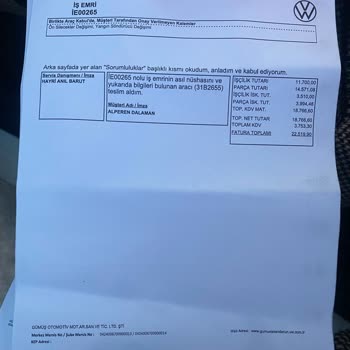 Volkswagen Değişmesi İstenmeyen Parça Değişimi İçin
