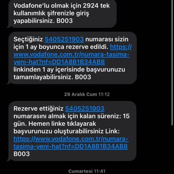 Vodafone Özel Numara Teslimatıyla İlgili Yaşanan Sorun