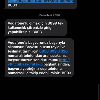 Vodafone Özel Numara Teslimatıyla İlgili Yaşanan Sorun
