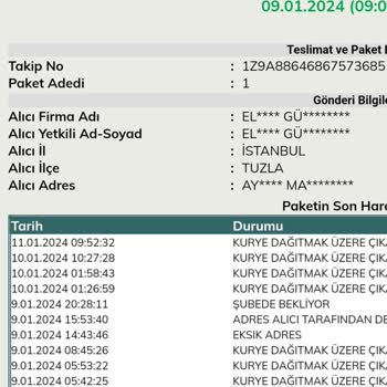 UPS Türkiye Dağıtımda Geciken Kargo İle İlgili Şikayet