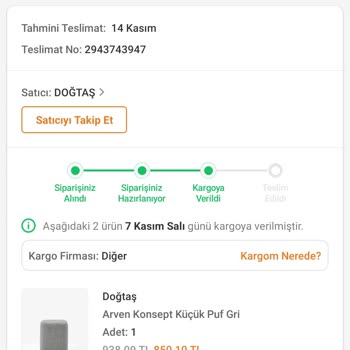 Doğtaş Satın Aldığım Ürünleri Göndermiyor, Bilgi Vermiyor!