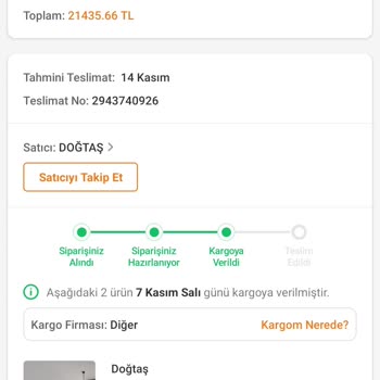 Doğtaş Satın Aldığım Ürünleri Göndermiyor, Bilgi Vermiyor!