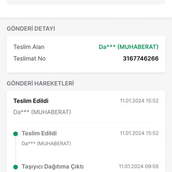 Trendyol Express Yanlış Teslim Bilgisi