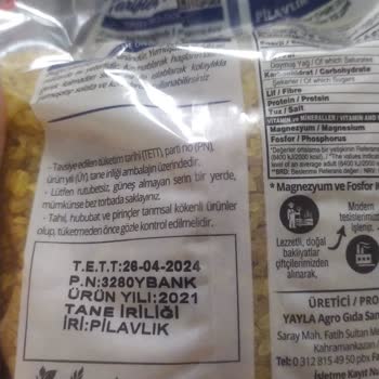 Yayla Bakliyat Yayla Marka Pilavlık Bulgur Yenilmiyor