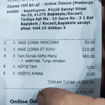 Köfteci Yusuf Siparişleri Dikkate Alınmıyor