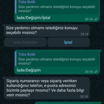 Tuba Butik Para İadesi Yapmıyor