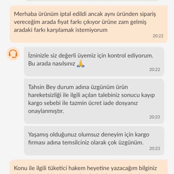 Trendyol Sipariş İptali Ve Fiyat Farkı Sorunu