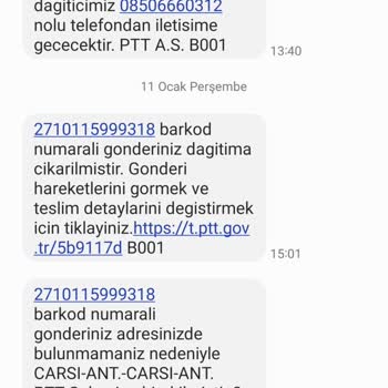 PTT Kargo Evde Yok Çekiyor
