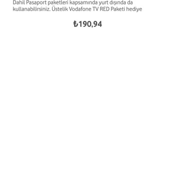 Vodafone Tarife Ücreti Hakkında