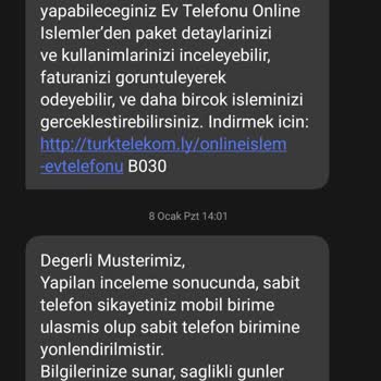 Türk Telekom Ev Telefonu Faturamı Göndermiyor