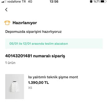 Bershka Siparişi İptal Etti. Teslimat Gününe 1 Gün Kala İptal Ettiler