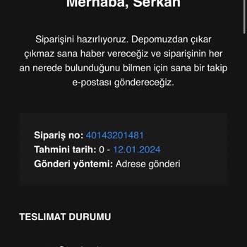Bershka Siparişi İptal Etti. Teslimat Gününe 1 Gün Kala İptal Ettiler