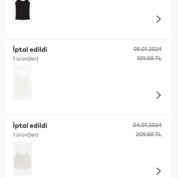 H&M Yetersiz Stok Sebebiyle Sipariş İptali