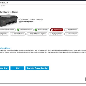 HP Smart Tank 515 Yazıcı 3 Renkli Kartuş Sorunu