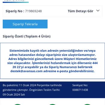 Avansas Ertesi Gün Teslim Etmiyor