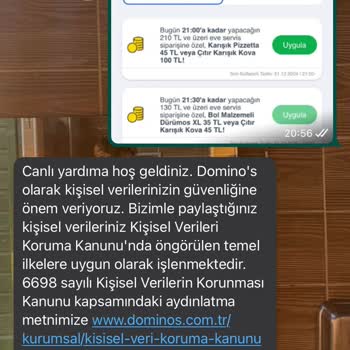 Domino's Pizza Kampanyadan Yararlanamıyorum Ve Müşteri Hizmetleri