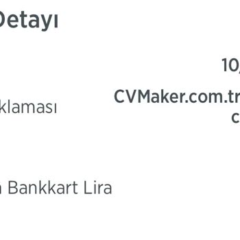 CV Maker Sitesi İzinsiz Para Çekimi