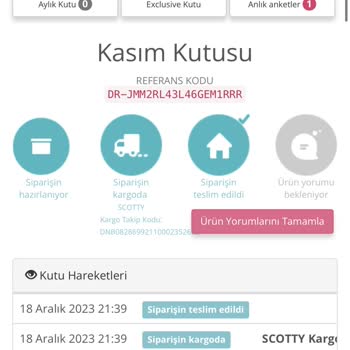 Denebunu.com Kasım Ayı Kutu Teslimatı Gecikmesi İle İlgili Bilgi Talebi