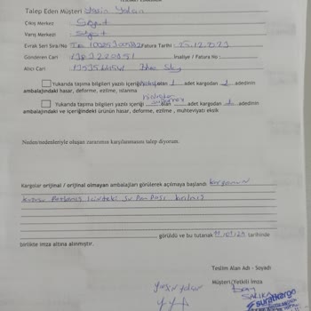 Sürat Kargo Kargo Hasarı Ve İlgisiz Personel Davranışı