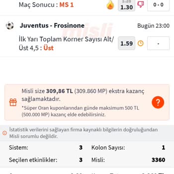 Misli.com Kuponumu Yanlış Oynadı