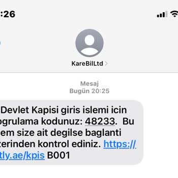Karebilltd (SMS) Ailemi Hedef Alan Şüpheli Mesaj!