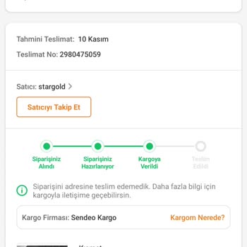 Trendyol Da Kaybolan Kargo
