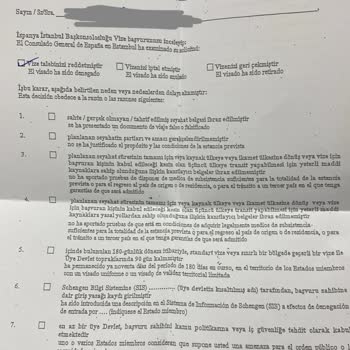 İspanya Konsolosluğu Schengen Red Şikayeti
