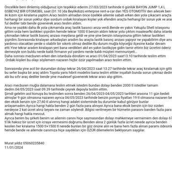 Enterprise Kiralık Araç Hizmetinde Yaşanan Sorunlar Ve Müşteri Şikayetleri