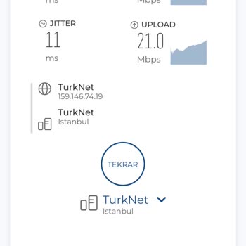 TurkNet İnternet Hizmetinde Beklenen Hızın Alınamaması Üzerine Şikayet