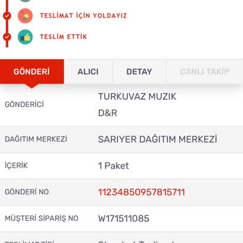 D&R Kargom Nerede Kayıp?