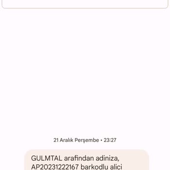 GULMTAL (SMS) Onaysız Kargo Ve Yüksek Tutar Şaşkınlığı