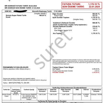 Vodafone İndirim İptali/ Cayma Bedeli