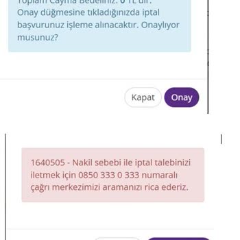 Millenicom Fesih İşlemi Yapılamaması