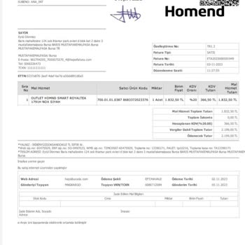 Homend Müşteri Hizmetleri 0