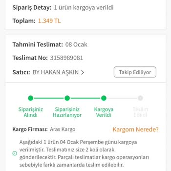 Aras Kargo Ürünümü Depolarında Bekletip İade Ediyor