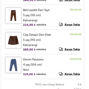 Panço Eksik Ürün Gönderildi