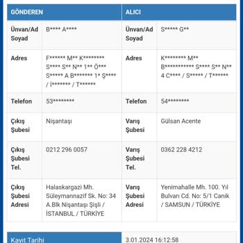 Sürat Kargo Acente Teslimat Şikayeti