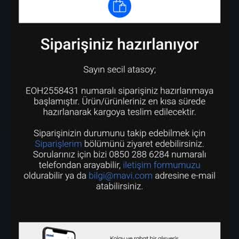 Mavi İade Kodu Alamıyorum